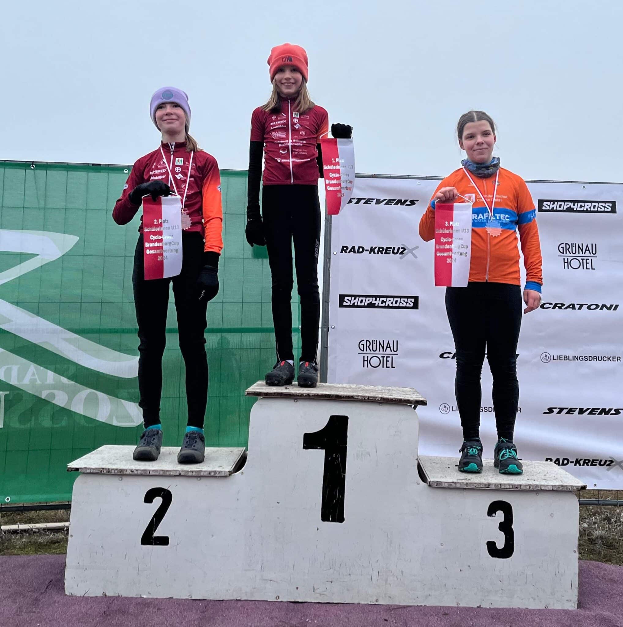 Zossen U13w Gesamtwertung Brandenburg Cup 1 Platz Fiona Schmidmaier 2 Platz Kaja Gellner